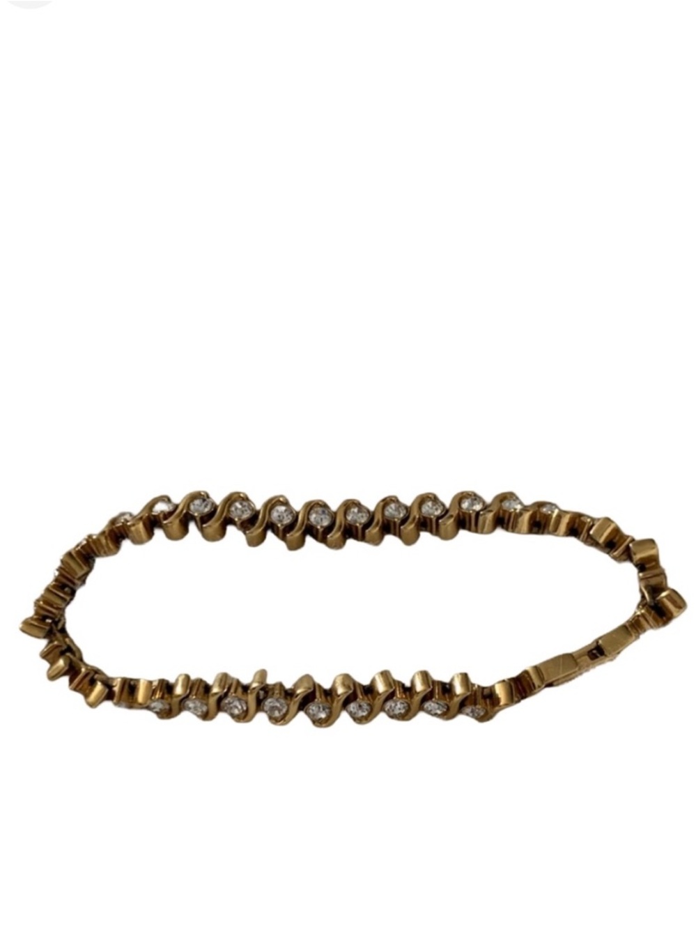 NAPIER Gold Cubic Zirconia Tennis Bracelet 7.5”